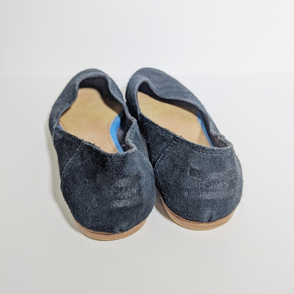 TOMS criss cross detailed suede black flats - Picture 5 of 5